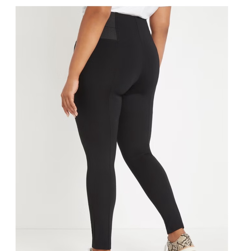 Eloquii Black Flawless High-Waist Leggings with split at ankle size 18 - Picture 3 of 8